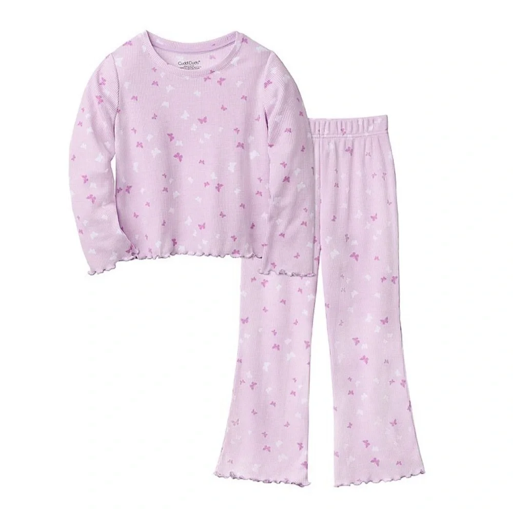 Cuddl Duds Butterfly slippers and pajama Set
